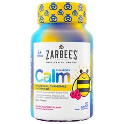 Childrens Zarbees Calm Gummies Raspberry - 30 Count