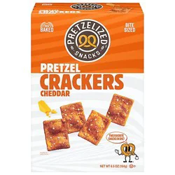 Pretzelized Snacks Pretzel Crackers Cheddar - 6.5 Oz