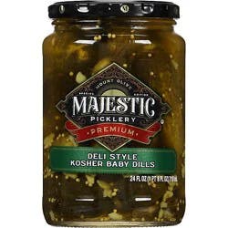 Majestic Medium Heat Hot Sauce Savory Kosher Dill Spears - 24 Fl .oz