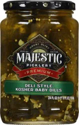Majestic Medium Heat Hot Sauce Savory Kosher Dill Spears - 24 Fl .oz