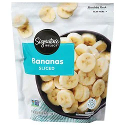 Signature Select Bananas Sliced 16 Ounce - 16 OZ