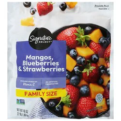 Signature Select Blueberries Strawberries & Mango Family Size - 48 Oz