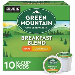 Green Mountain Coffee Roasters Breakfast Blend Decaf - 10 Count