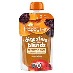 Happy Baby Organics Digestive Support Blends Organic Apples Pumpkin Prunes Probiotic Drink - 4 Oz