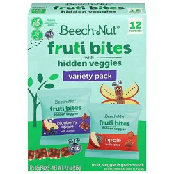 Beech-Nut Fruti Bites Toddler Snack With Hidden Veggies, Fruit Snack Variety Pack - 12 Ct