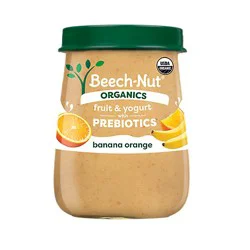 Beech Nut Organics Fruit And Yogurt Baby Food Prebiotics Banana Orange Stage 2 Jar - 4 Oz