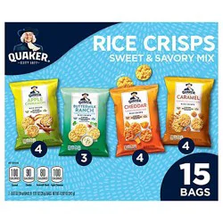 Quaker Rice Crisps Sweet And Savory Mix Variety Pack - 15 Count