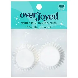 Overjoyed White Baking Cups Mini - 100 Each