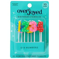 Overjoyed 0-9 Numbers Birthday Candles - 10 Each