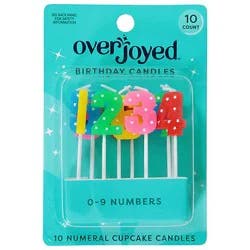 Overjoyed 0-9 Numbers Birthday Candles - 10 Each