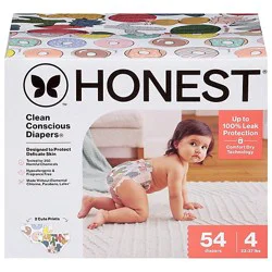 Honest Tie-Dye For Cacountus Cuties Size 4 - 54 Count