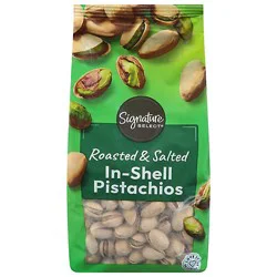 Signature Select Pistachios Roasted And Salted In-Shell - 12 Oz