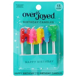 Overjoyed Birthday Candles - 13 Count