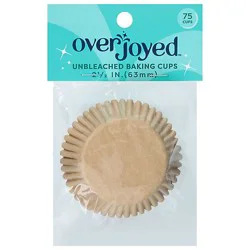 Overjoyed Unbleached Baking Cups 2.5 Inch - 75 Each