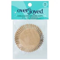 Overjoyed Unbleached Baking Cups 2.5 Inch - 75 Each
