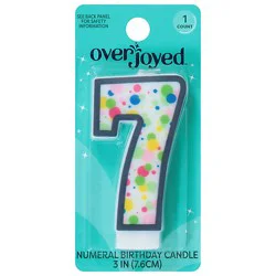 Overjoyed Numeral - 7 Birthday Candle - 1 Each