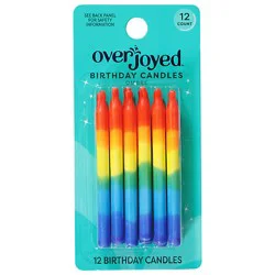 Overjoyed Ombre Birthday Candles - 12 Each