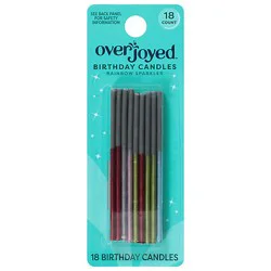Overjoyed Rainbow Sparkler Birthday Candles - 18 Each