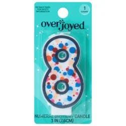 Overjoyed Numeral - 8 Birthday Candle - 1 Each
