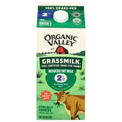 Organic Valley 100% Grass Fed Organic 2% Reduced Fat Milk - 64 Fl.oz.