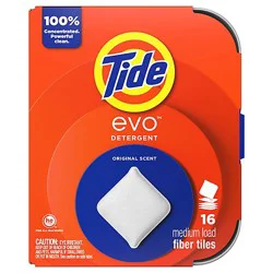 Tide Evo Laundry Detergent Fiber Tiles, Original Scent - 16 Count