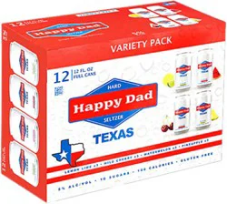Happy Dad Texas Hard Seltzer 12 Pack In Cans -12fl.oz.