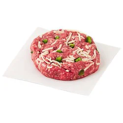 S Sel Beef Patty Jalapeno Pepper Jack Net Wt 5 Oz - LB