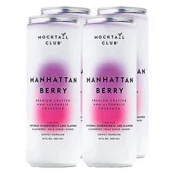 Mocktail Club Manhattan Berry Non Alcohol 4 Cans - 12 Fl. Oz.