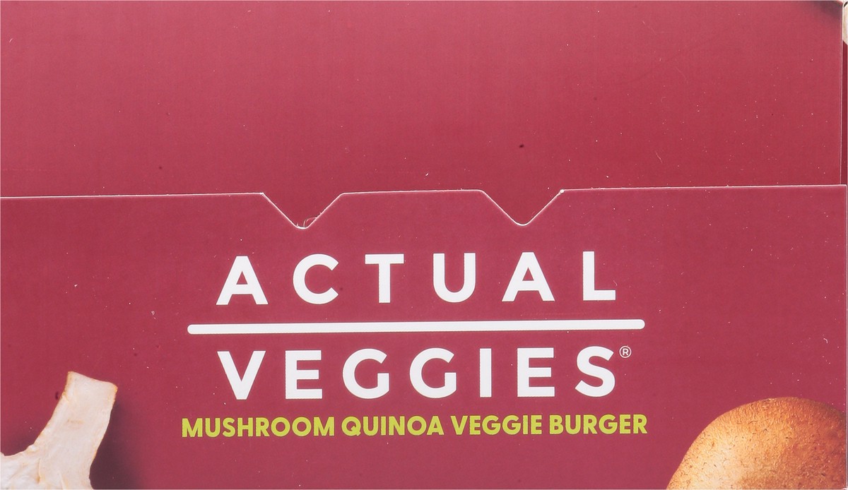 slide 9 of 11, Actual Veggies Burger Veggie Mushroom Quinoa - 12 Oz, 12 oz