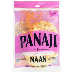 Panaji Roasted Garlic Naan 4 Pack - 14.1 Oz