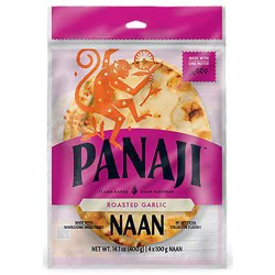 Panaji Roasted Garlic Naan 4 Pack - 14.1 Oz