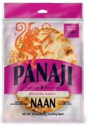 Panaji Roasted Garlic Naan 4 Pack - 14.1 Oz