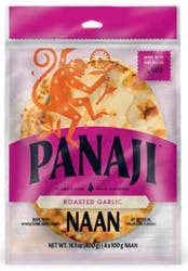Panaji Roasted Garlic Naan 4 Pack - 14.1 Oz