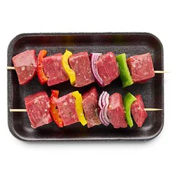 Beef Kabobs Savory Garlic Marinade Up To 10% Solution - LB