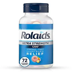 Rolaids Ultra Strength Ultra Strength Multi-Symptom Stomach Chewable Tablet Assorted Fruit - 72 Count