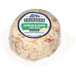 Kaukauna Garlic And Herb Cheese Spread With Almonds - 6 Oz