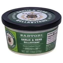 Sartori Spread And Dip Garlic Herb - 7.5 Oz