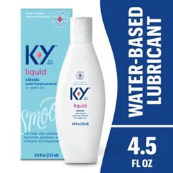 K-Y Liquid Water Based Lubricant - 4.5 Fl. Oz.