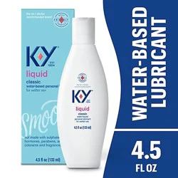 K-Y Liquid Water Based Lubricant - 4.5 Fl. Oz.
