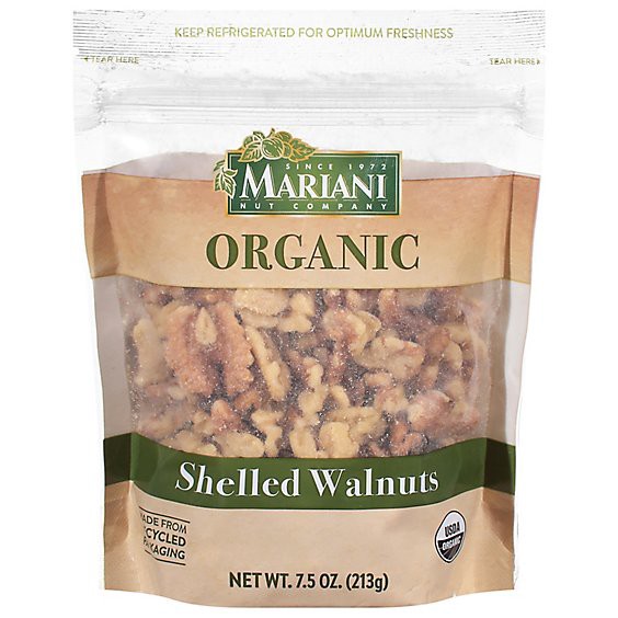 slide 1 of 1, Mariani Organic Shelled Walnuts - 7.5 Oz, 7.5 oz