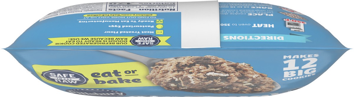 slide 8 of 8, Pillsbury Refrigerated Cookie Dough Made With OREO Pieces, Eat or Bake, 12 Big Cookies, 16 oz, 16 oz