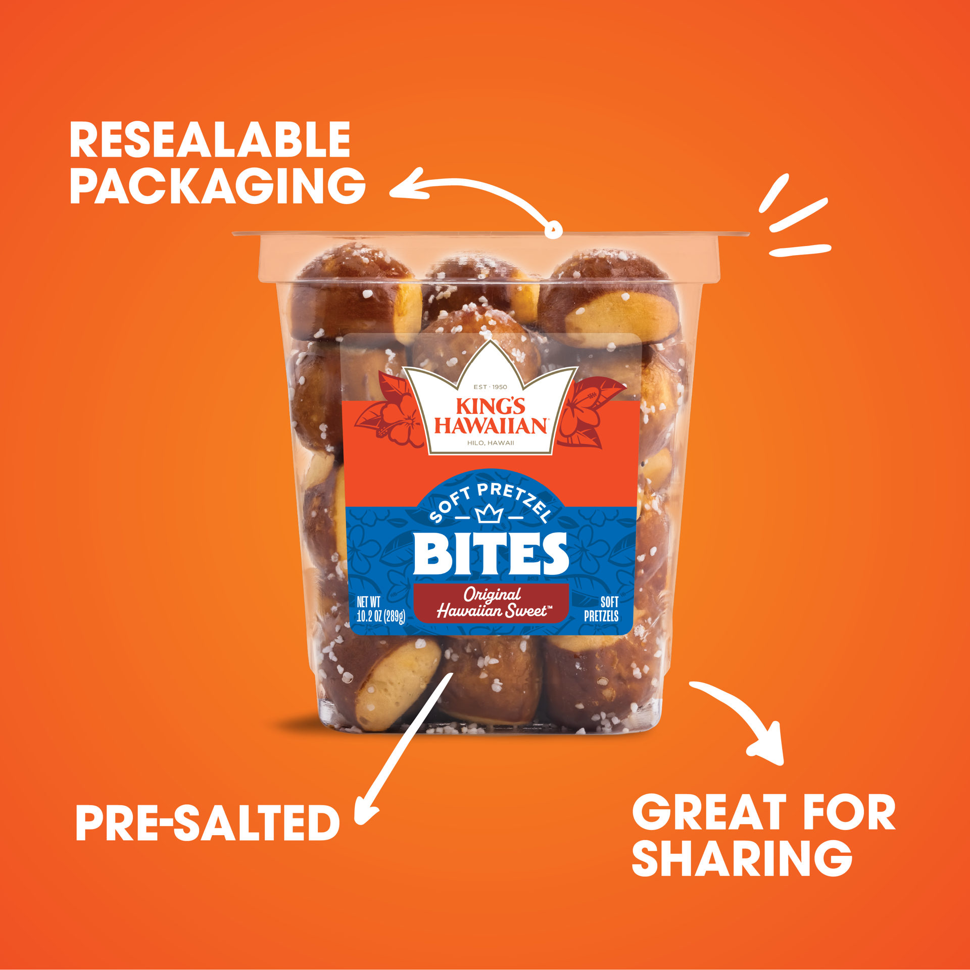 slide 3 of 3, King's Hawaiian Original Soft Pretzel Bites - 10.2 Oz, 10.2 oz