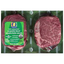 O Organics Grass Fed Beef Steak Tenderloin - 10 Oz