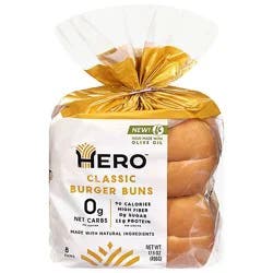 Hero Classic Hamburger Buns - 17.5 Oz
