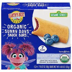 Earth's Best Sesame Street Sunny Days Cereal Bars Blueberry - 4.69 Oz