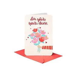 American Greetings I'm Yours You're Mine Flower Bouquet Valentine's Day Card - Each