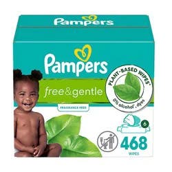 Pampers Free & Gentle 6x Ff Baby Wipes - 468 Count