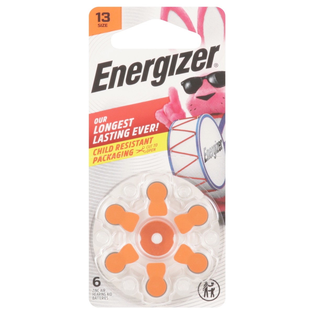 slide 5 of 10, Energizer Hearing Aid Zinc Air 13 Batteries - 6 Count, 6 ct