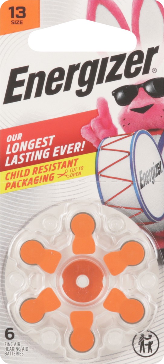 slide 2 of 10, Energizer Hearing Aid Zinc Air 13 Batteries - 6 Count, 6 ct