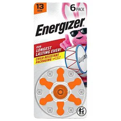 Energizer Hearing Aid Zinc Air 13 Batteries - 6 Count